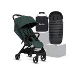 Silver Cross Clic 2 Compact Stroller & Footmuff - Conifer
