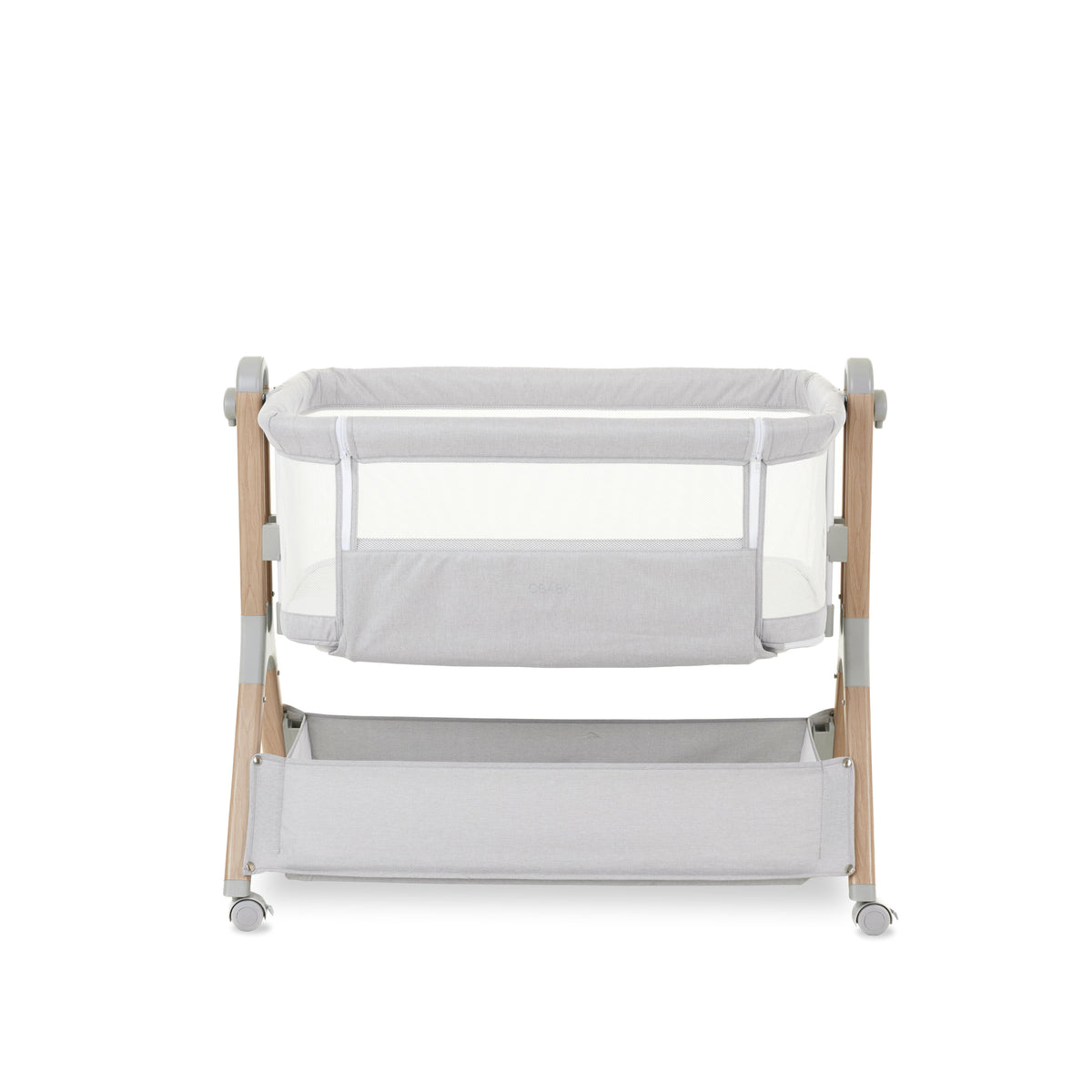 Obaby Cloud Bedside Crib - Grey