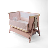 Tutti Bambini CoZee Air 2 Bedside Crib - Drifted Oak / Blush