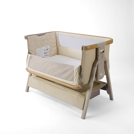 Tutti Bambini CoZee Air 2 Bedside Crib - Toasted Oak / Sand