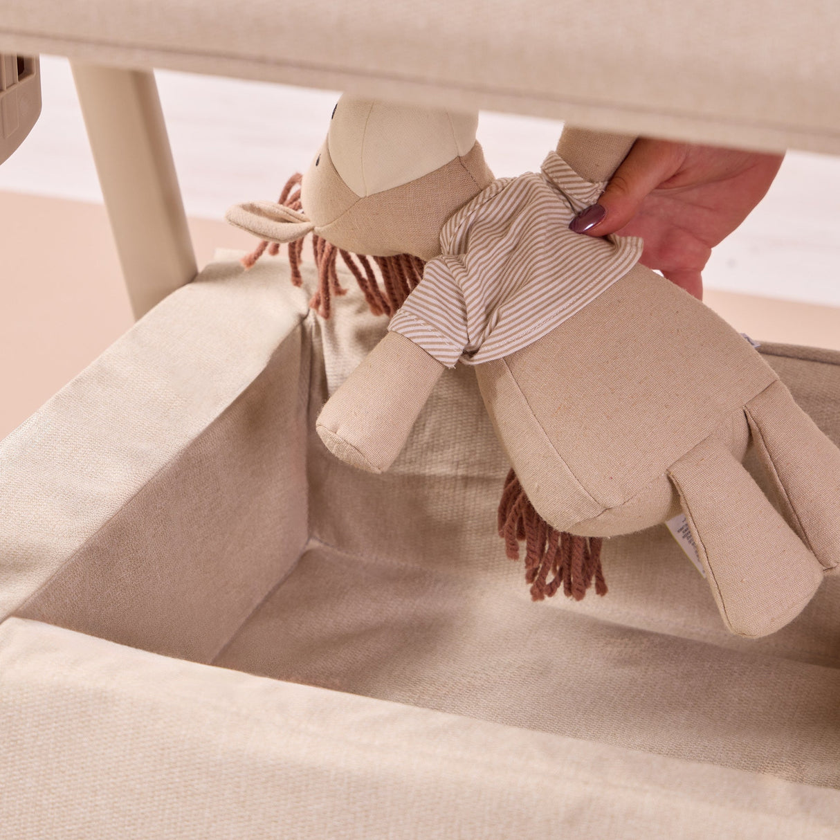 Tutti Bambini CoZee Air 2 Bedside Crib - Soft Walnut / Cocoa