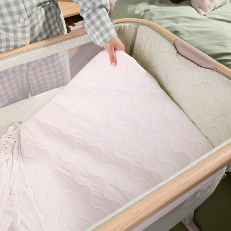 Tutti Bambini CoZee Air 2 Bedside Crib - Drifted Oak / Eucalyptus