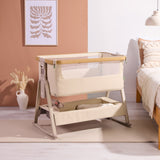Tutti Bambini CoZee Air 2 Bedside Crib - Toasted Oak / Sand