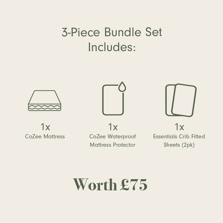 Tutti Bambini CoZee Essentials Mattress & Bedding Bundle