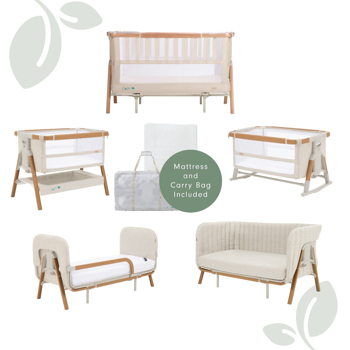 Tutti Bambini CoZee XL 5-in-1 - Scandinavian Walnut & Ecru
