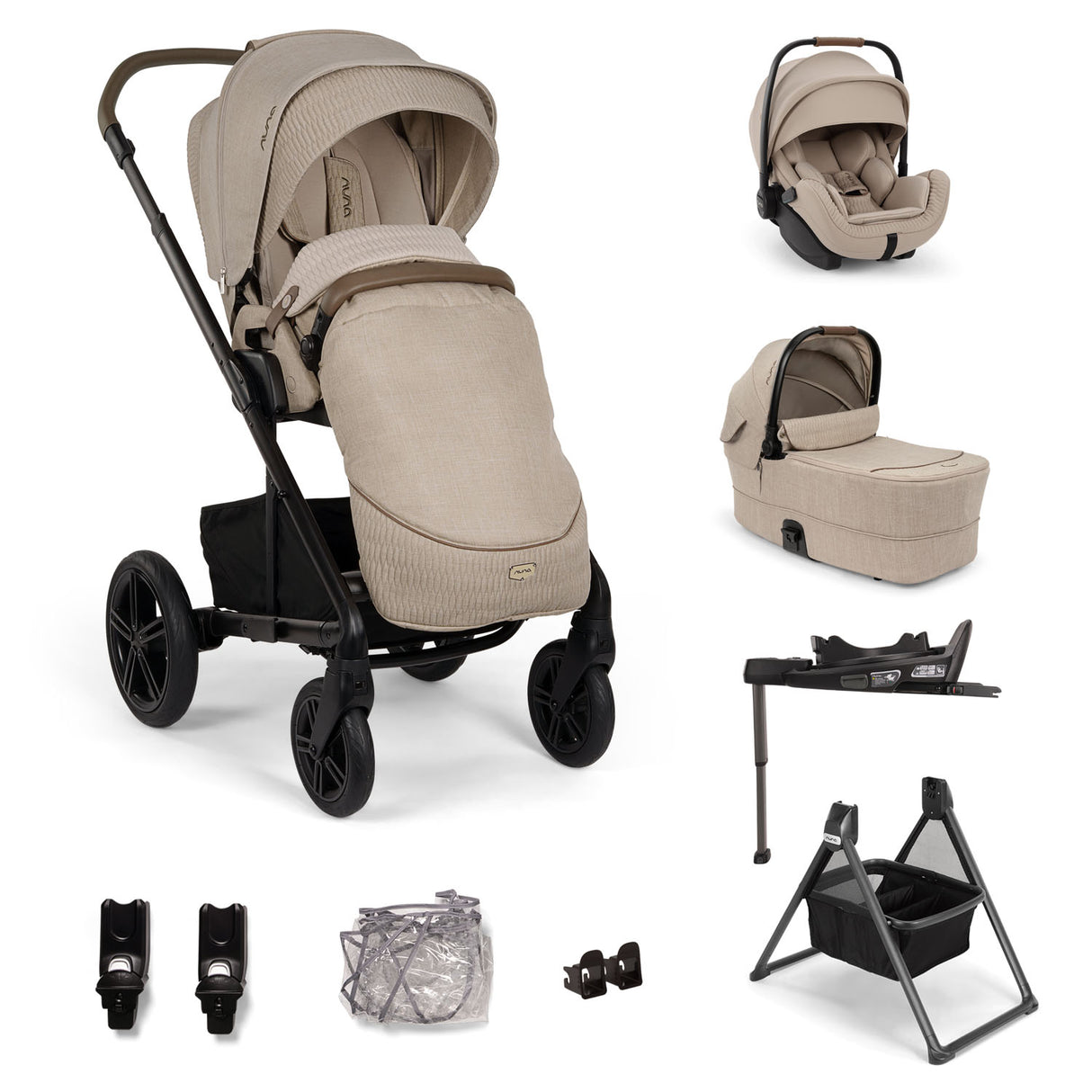 Nuna MIXX Next with ARRA Flex & Base Curv Travel System Bundle - Cosmopolitan