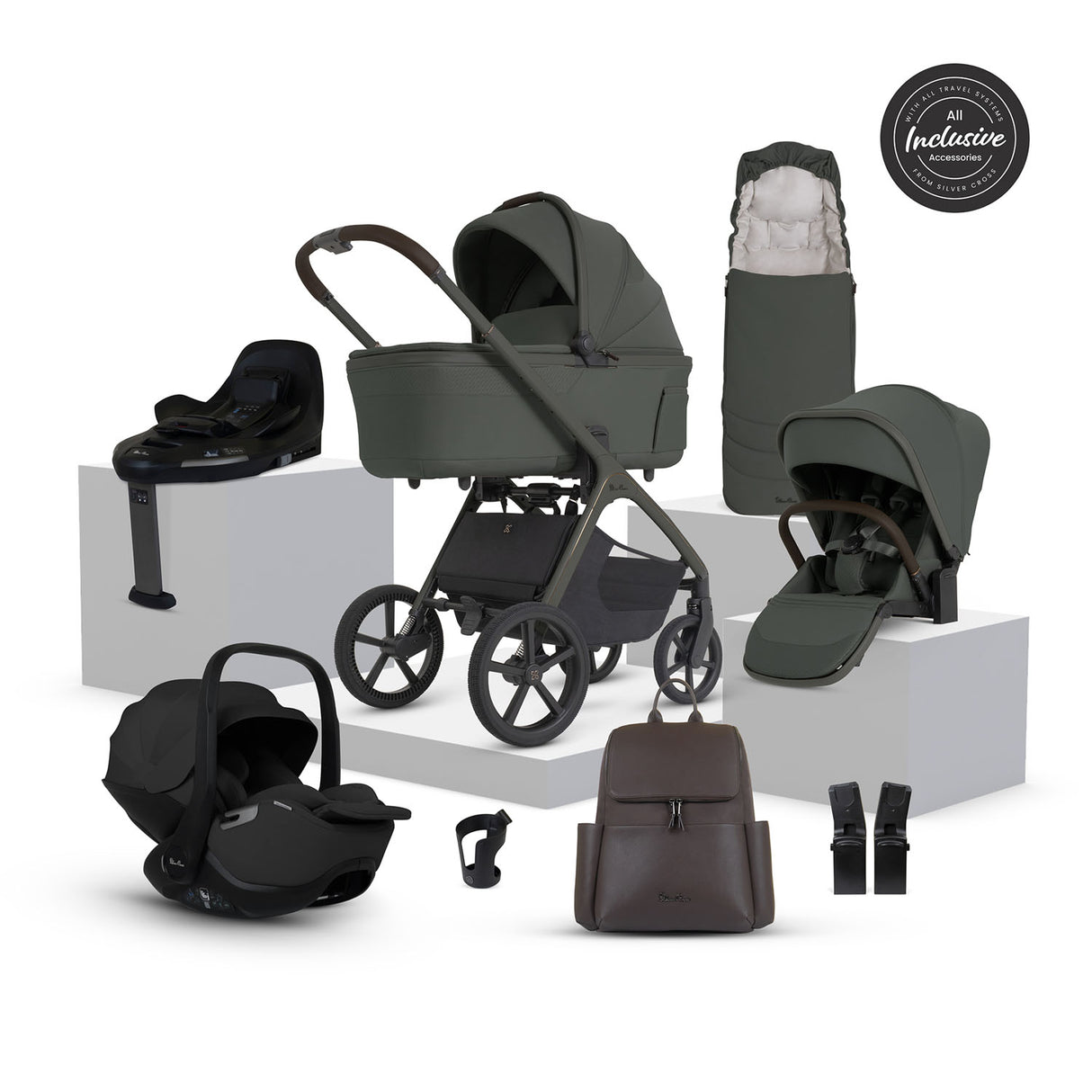 Silver Cross Cove 2 Ultimate 360 Car Seat Bundle - Pewter