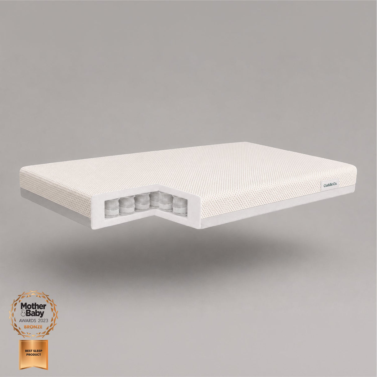 CuddleCo Signature Hypo-Allergenic Bamboo Pocket Sprung Cot Bed Mattress 140 x 70cm