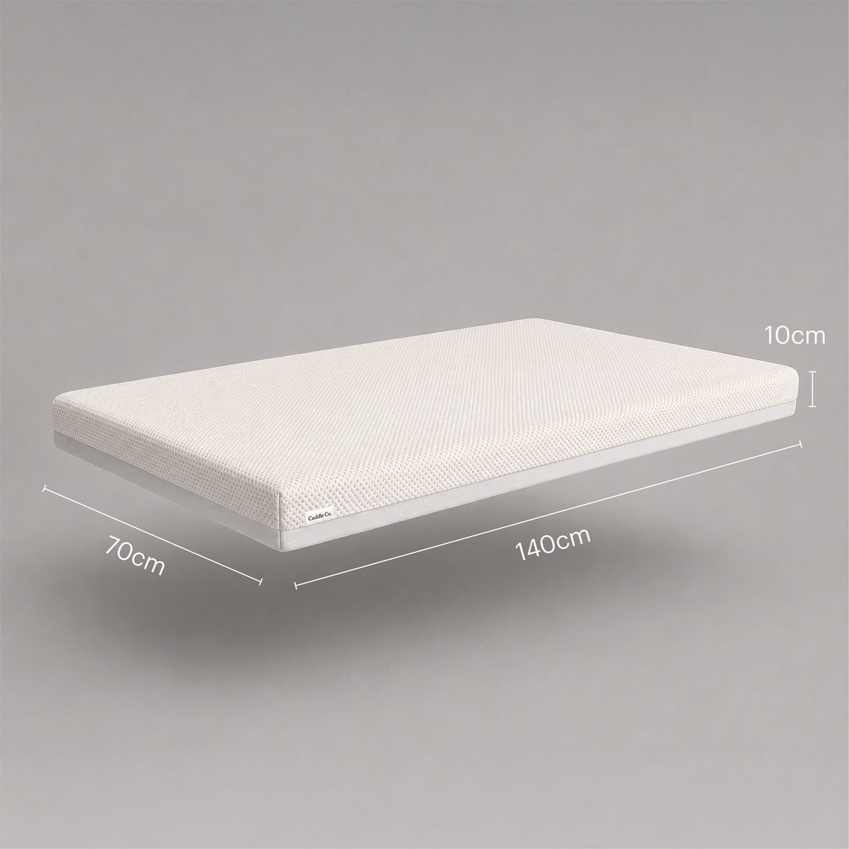 CuddleCo Signature Hypo-Allergenic Bamboo Pocket Sprung Cot Bed Mattress 140 x 70cm