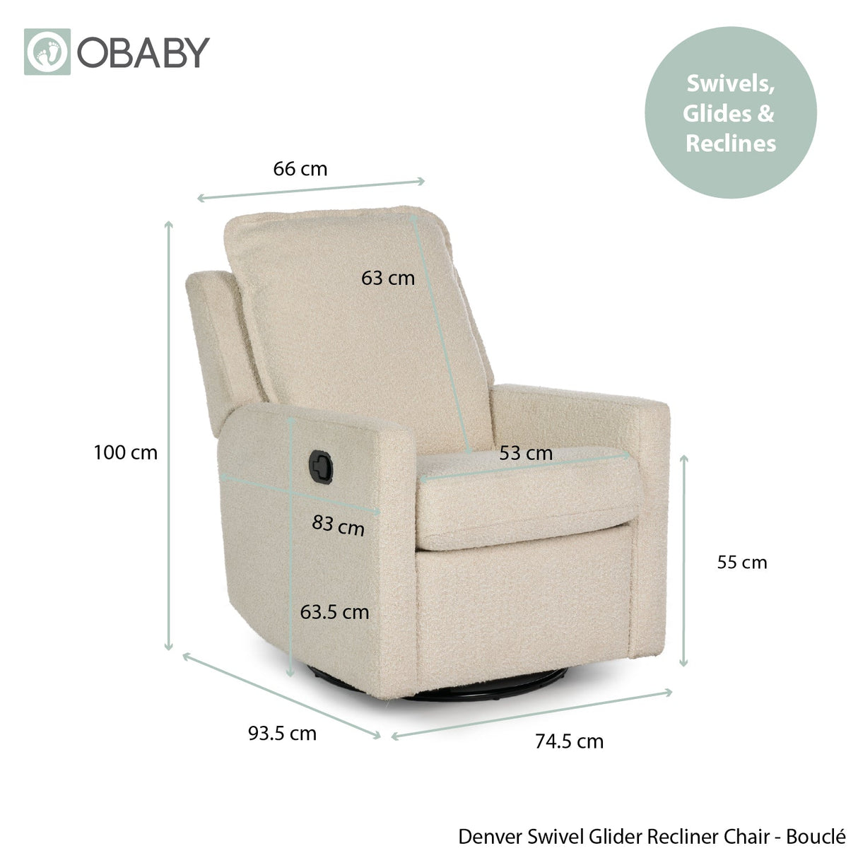 Obaby Denver Chair -  Bouclé