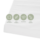 Tutti Bambini Rio Cot Bed with Cot Top Changer & Mattress - Dove Grey & Honey Oak
