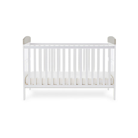 Obaby Grace Inspire Cot Bed - Me & Mini Me Elephants - Grey