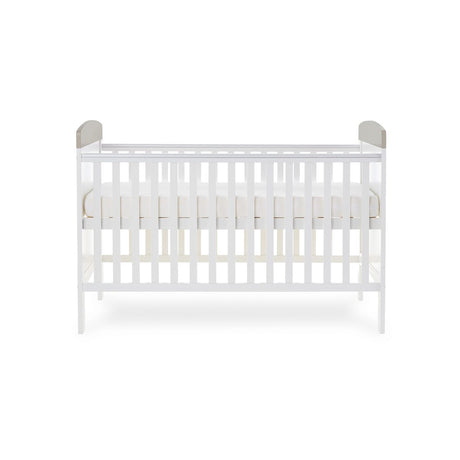 Obaby Grace Inspire Cot Bed - Me & Mini Me Elephants - Grey