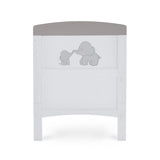 Obaby Grace Inspire Cot Bed & Fibre Mattress -  Me & Mini Me Elephants - Grey