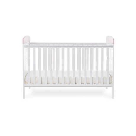 Obaby Grace Inspire Cot Bed & Underdrawer - Me & Mini Me Elephants - Pink
