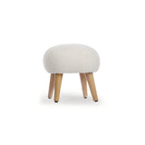 CuddleCo Etta Footstool - Bouclé Off White