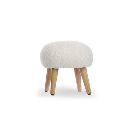 CuddleCo Etta Footstool - Bouclé Off White