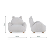 CuddleCo Etta Bear Kids Chair - Bouclé Mushroom