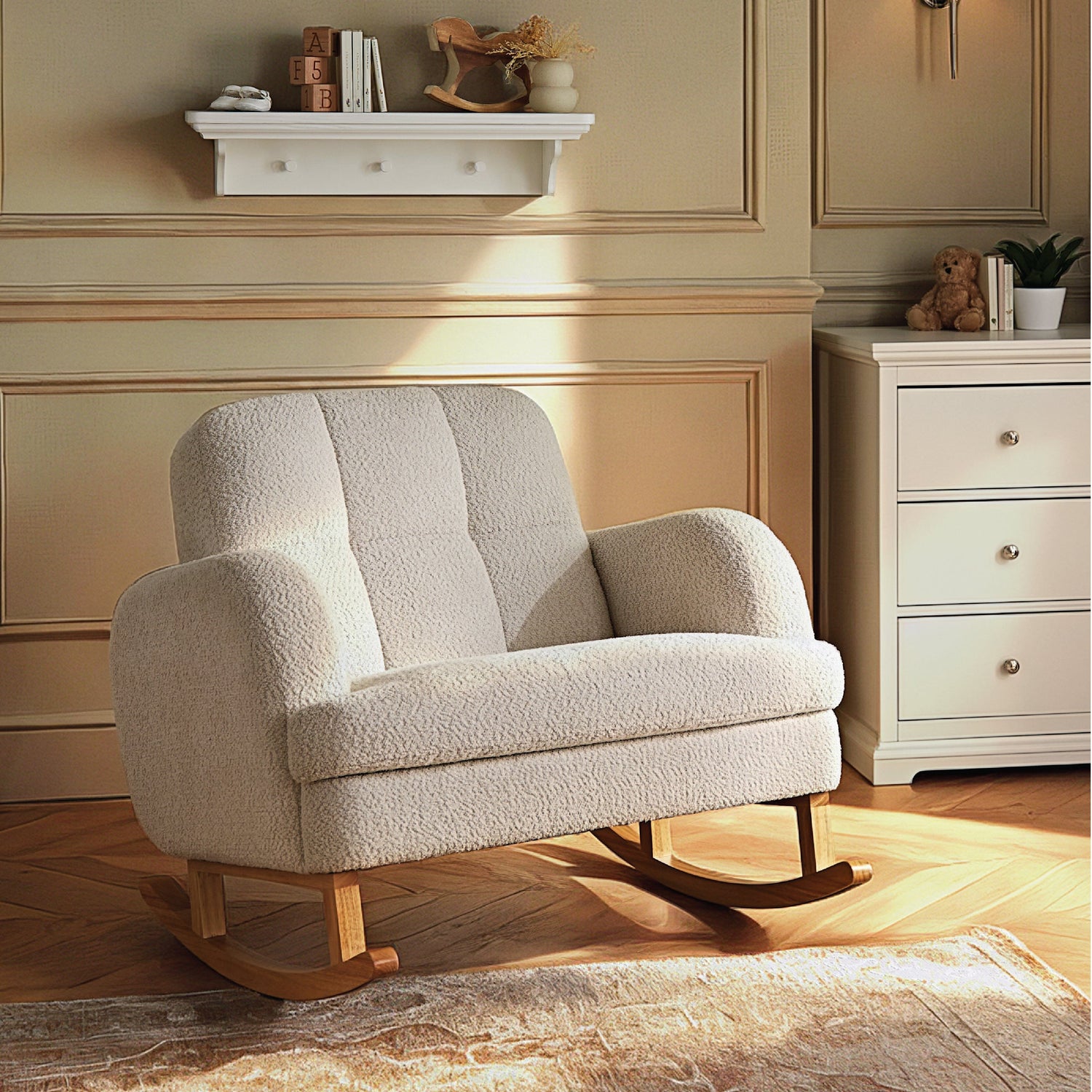 CuddleCo Etta Cuddle Chair - Bouclé Mushroom
