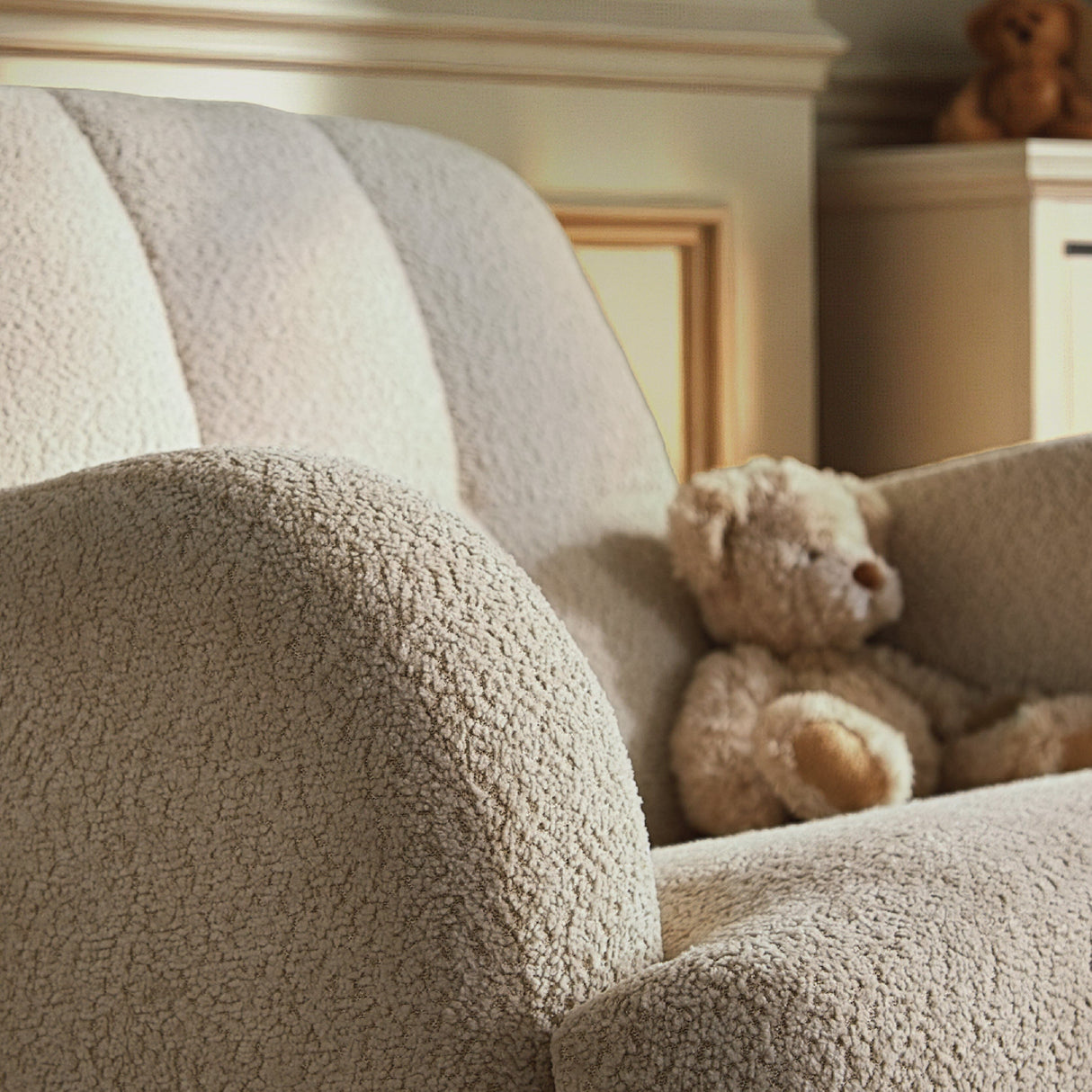CuddleCo Etta Cuddle Chair - Bouclé Mushroom