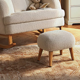 CuddleCo Etta Cuddle Nursing Chair & Footstool - Bouclé Mushroom