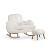 CuddleCo Etta Cuddle Nursing Chair & Footstool - Bouclé Off White