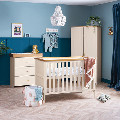 Obaby Evie Mini 3 Piece Room Set - Cashmere - with Free Evie Wall Hook