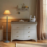 CuddleCo Clara Wide 6 Drawer Dresser & Changer - Cashmere & Ash