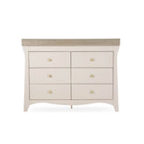 CuddleCo Clara Wide 6 Drawer Dresser & Changer - Cashmere & Ash