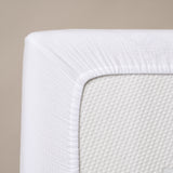 Obaby Cloud Bedside Crib + 2 White Crib Fitted Sheets Bundle - Oatmeal