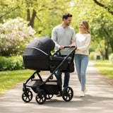 Noordi Fjordi V2 – 2in1 Pushchair with ThermoCot™ Carrycot, Voyager Black
