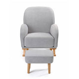 Babymore Freya Nursing Chair with Stool - Cream
