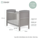 Obaby Grace Mini 2 Piece Room Set - Warm Grey