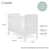 Obaby Grace Mini 2 Piece Room Set - White