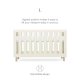 CuddleCo Harper 3 Piece Nursery Furniture Set - Cream & Ash