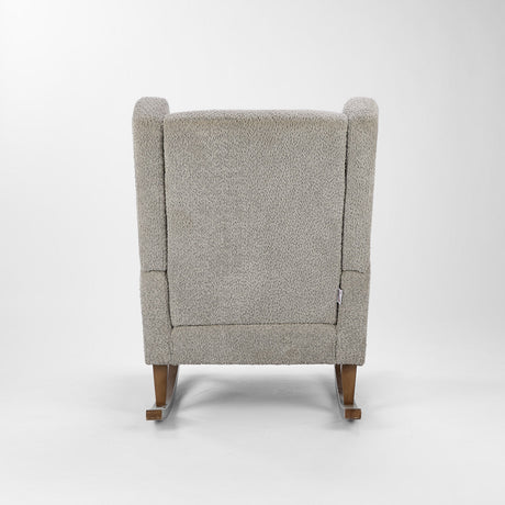 Tutti Bambini Harper Wingback Rocking Chair & Footstool - Grey