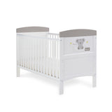 Obaby Grace Inspire Cot Bed & Underdrawer - Hello World Koala - Grey
