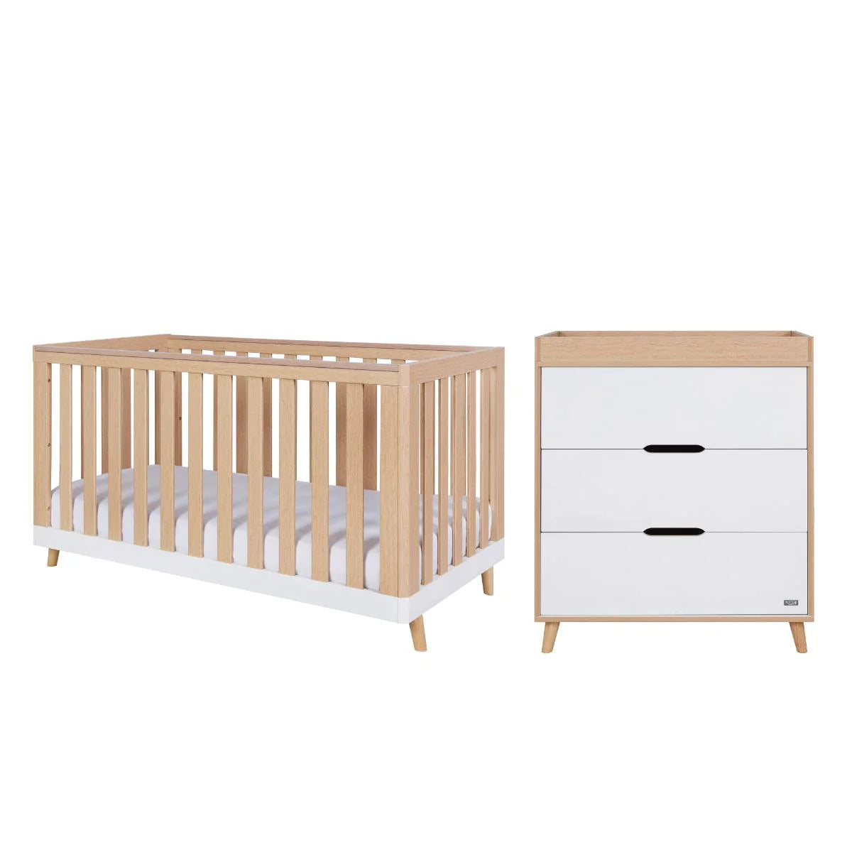 Tutti Bambini Hygge 2 Piece Room Set - White/Light Oak