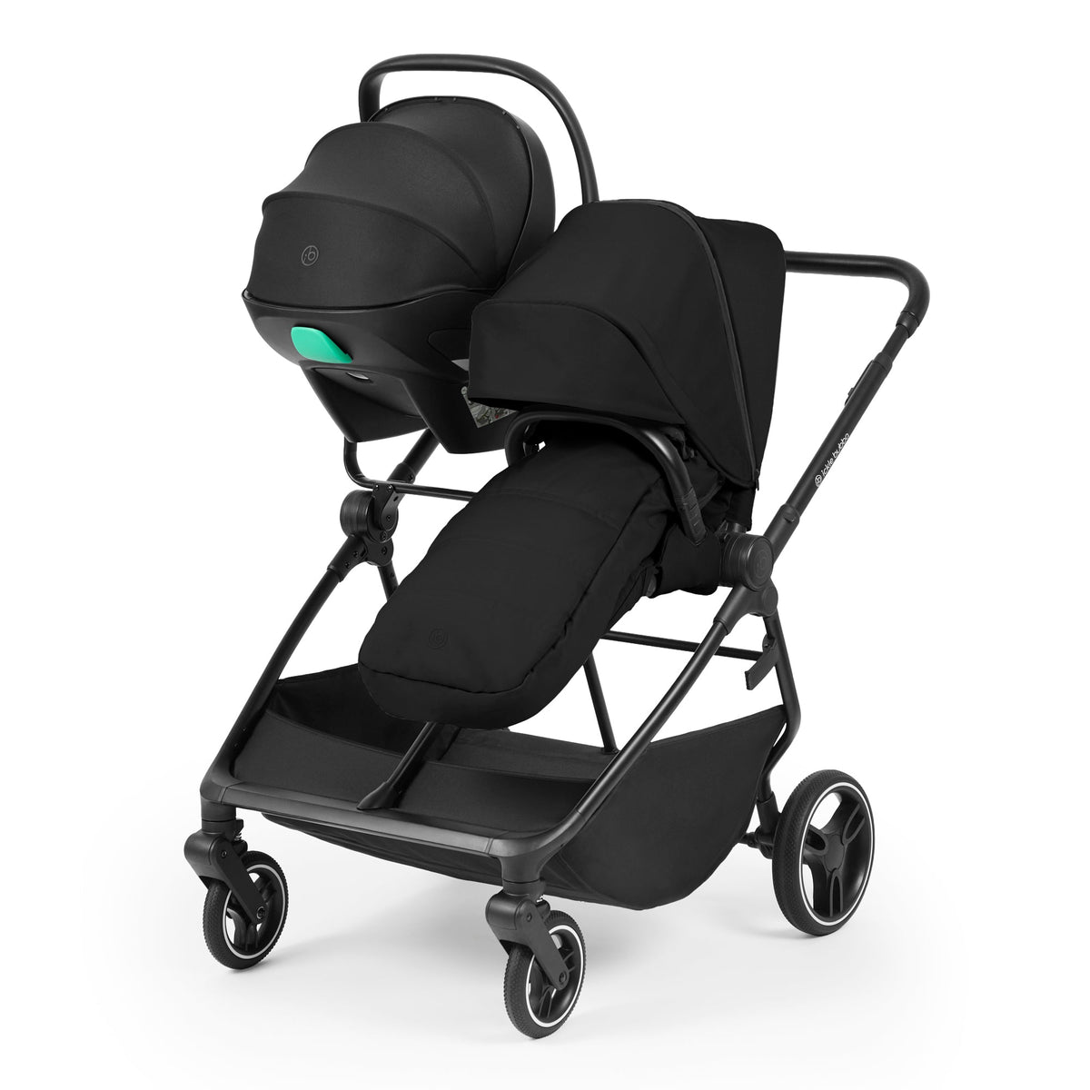 Ickle Bubba Altair Growing Families 13 Piece Travel System with i-Size Nimbus 180° Spin Car Seat & ISOFIX Base - Black