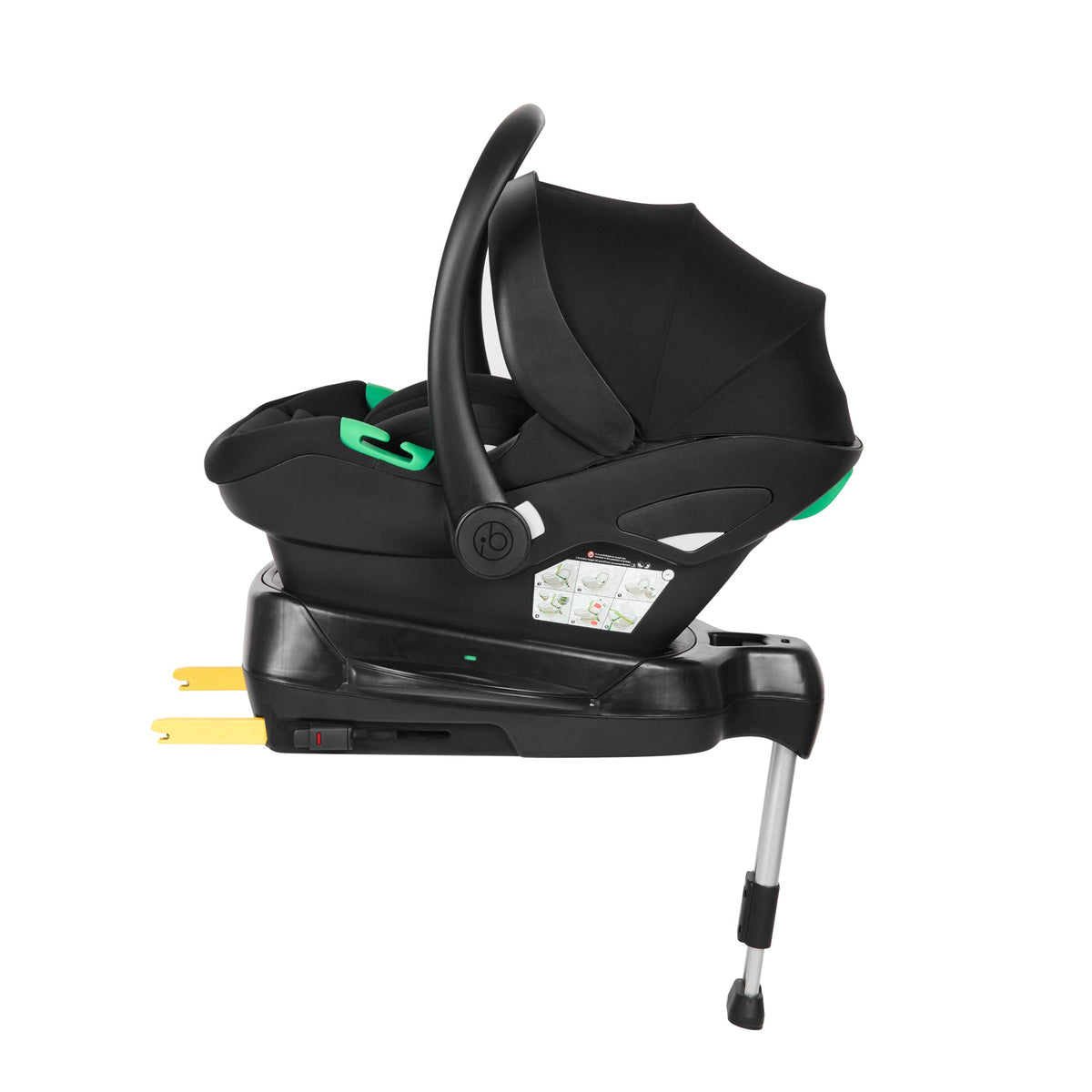 Ickle Bubba Altair Growing Families 13 Piece Travel System with i-Size Nimbus 180° Spin Car Seat & ISOFIX Base - Laurel Green