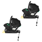Ickle Bubba Altair Twin 17 Piece Travel System with i-Size Nimbus 180° Spin Car Seats & ISOFIX Bases - Black