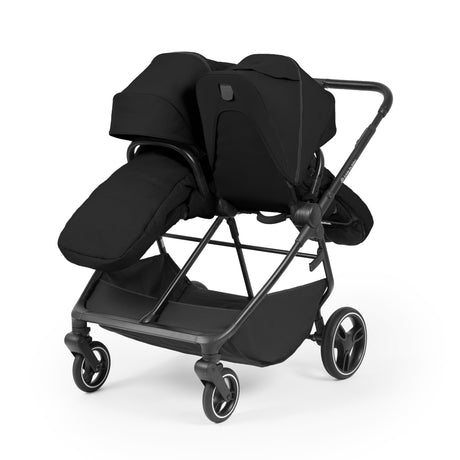Ickle Bubba Altair Twin 17 Piece Travel System with i-Size Nimbus 180° Spin Car Seats & ISOFIX Bases - Black