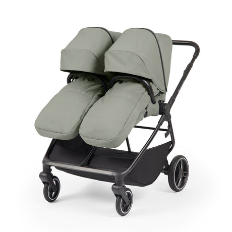 Ickle Bubba Altair Twin 17 Piece Travel System with i-Size Nimbus 180° Spin Car Seats & ISOFIX Bases - Laurel Green