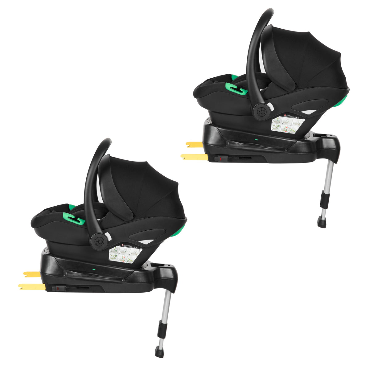 Ickle Bubba Altair Twin 17 Piece Travel System with i-Size Nimbus 180° Spin Car Seats & ISOFIX Bases - Mink