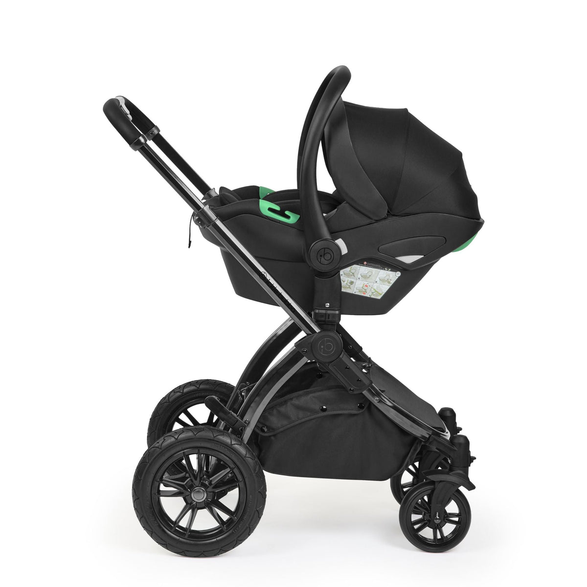 Ickle Bubba Stomp Luxe Elements Edition 15 Piece Travel System with Nimbus- Raven