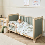 Tutti Bambini Kuba Cot Bed - Golden Oak/Sage Weave