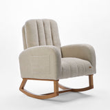 Tutti Bambini Luca Rocking Chair & Storage Footstool - Mushroom