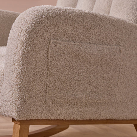 Tutti Bambini Luca Rocking Chair & Storage Footstool - Mushroom