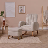 Tutti Bambini Luca Rocking Chair & Storage Footstool - Mushroom