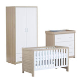 Babymore Luno 3 Piece Room Set - Oak White